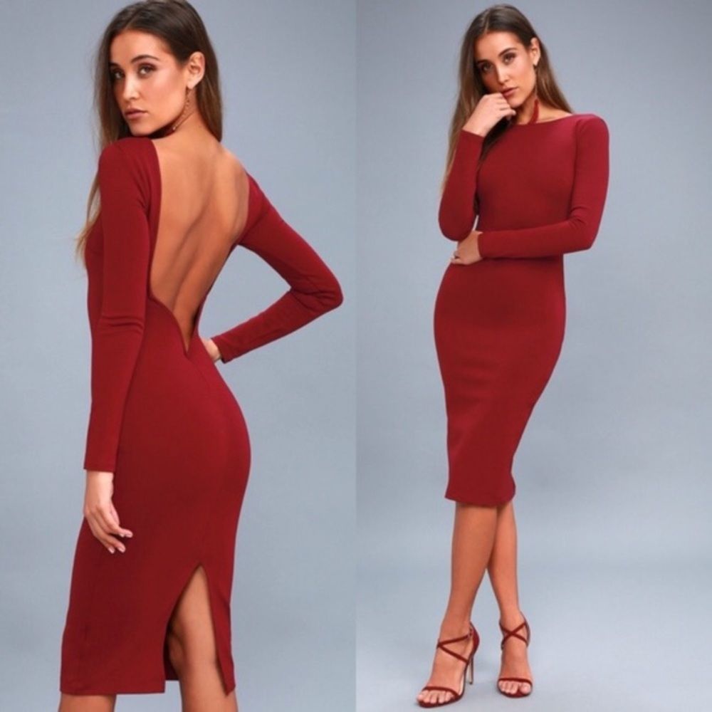Lulu’Va Va Voom burgundy dress
